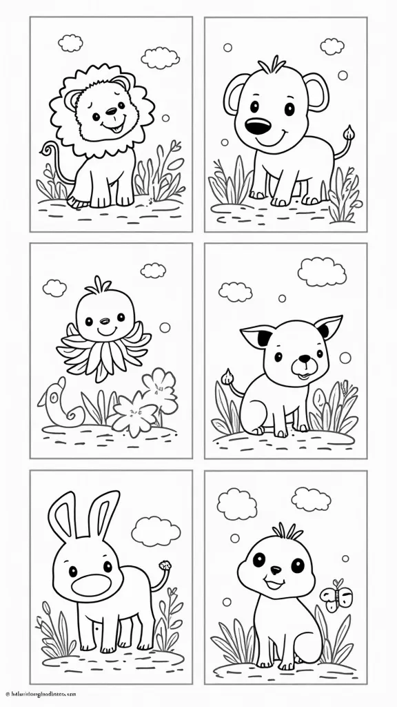 printable coloring pages for kids animals